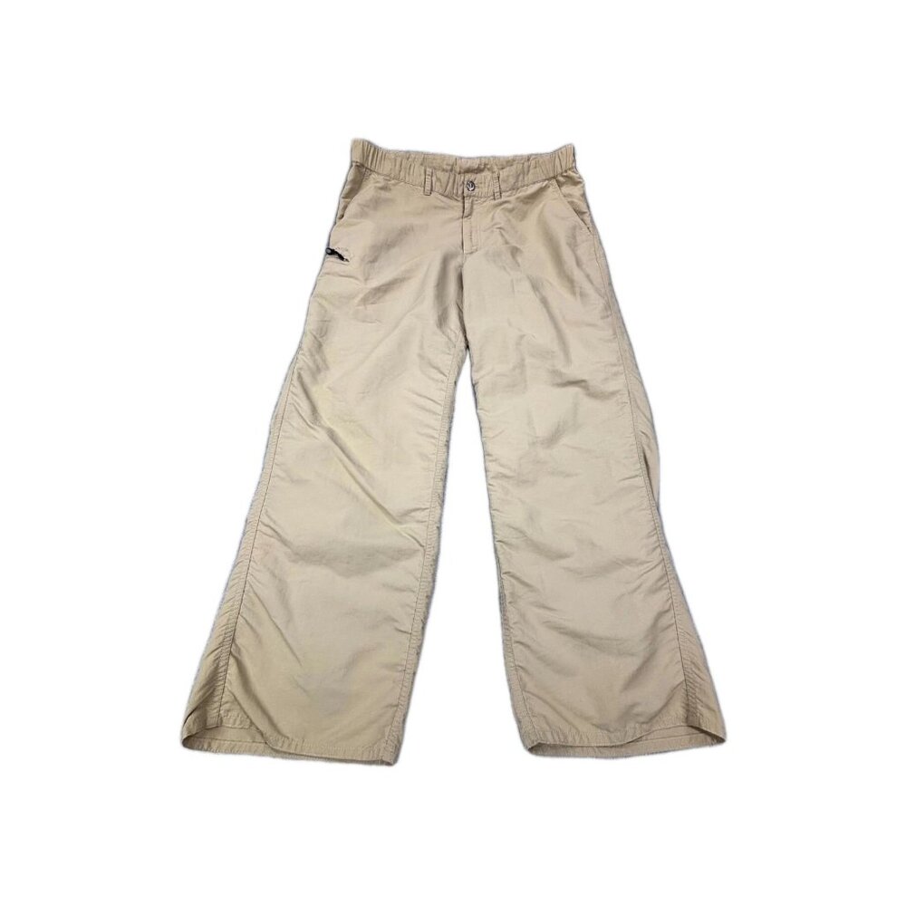 Patagonia Pants Mens XL Beige Nylon Slash Pockets Flat Front Hiking Outdoor